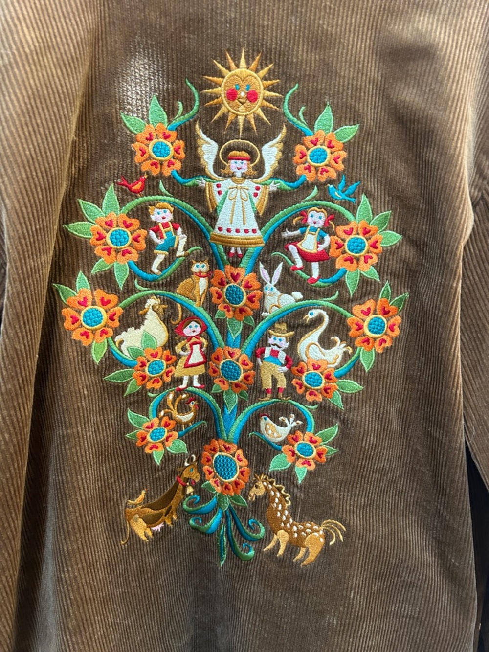 Vintage Bob Macke Embroidered Corduroy Chore Jacket Size Large - Picture 2 of 14